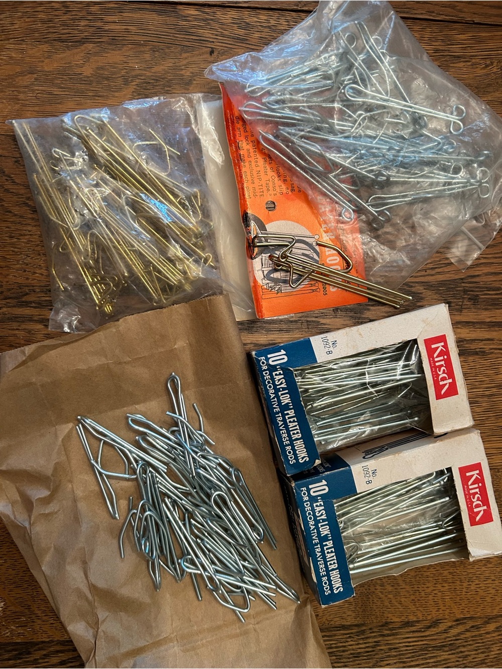 Silver and Gold Drapery Pin Hooks - Packs of Decorative Home drapery Hooks-50+